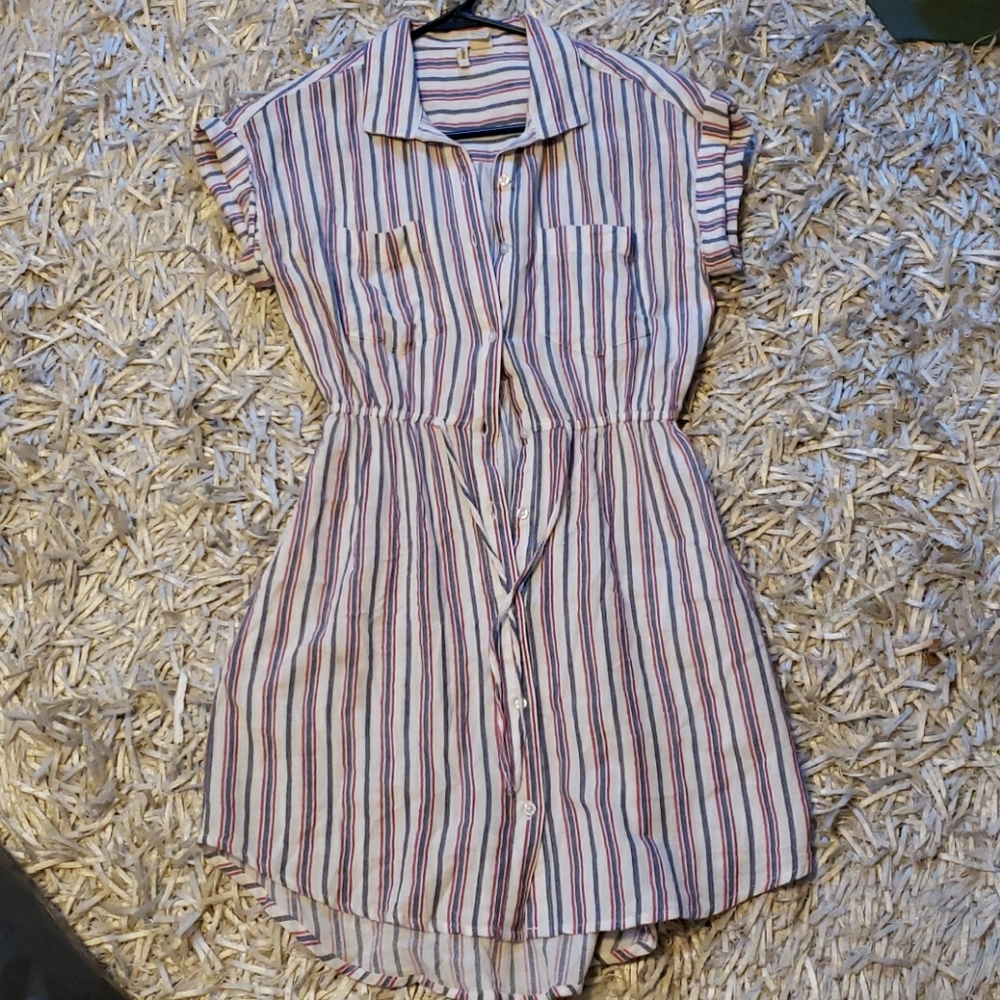 Linen like casual dress